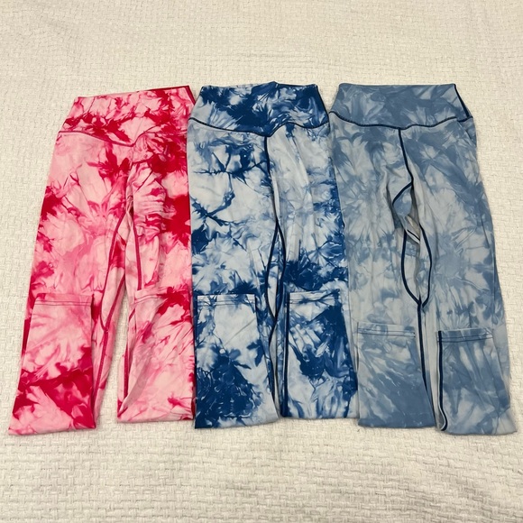Balance Athletica Vitality Tie Dye Leggings Lot of 3 Size Small EUC